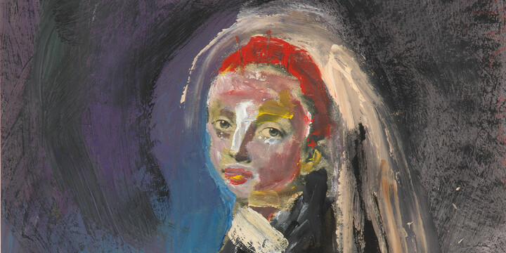 Martin Furtwängler, Barbara, aus der Folge „Holländische Köpfe“, 1979,Tempera, Fettkreide über Buchdruck